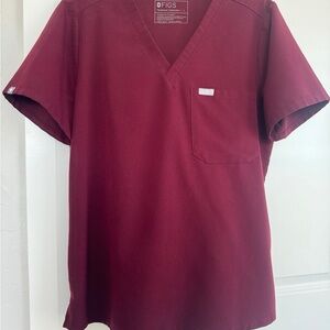 Womens FIGS Burgandy Scrub Set - Size L